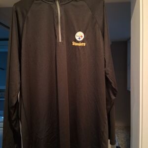 Steelers Black Quarter Zip Lightweight Long Sleeve Top